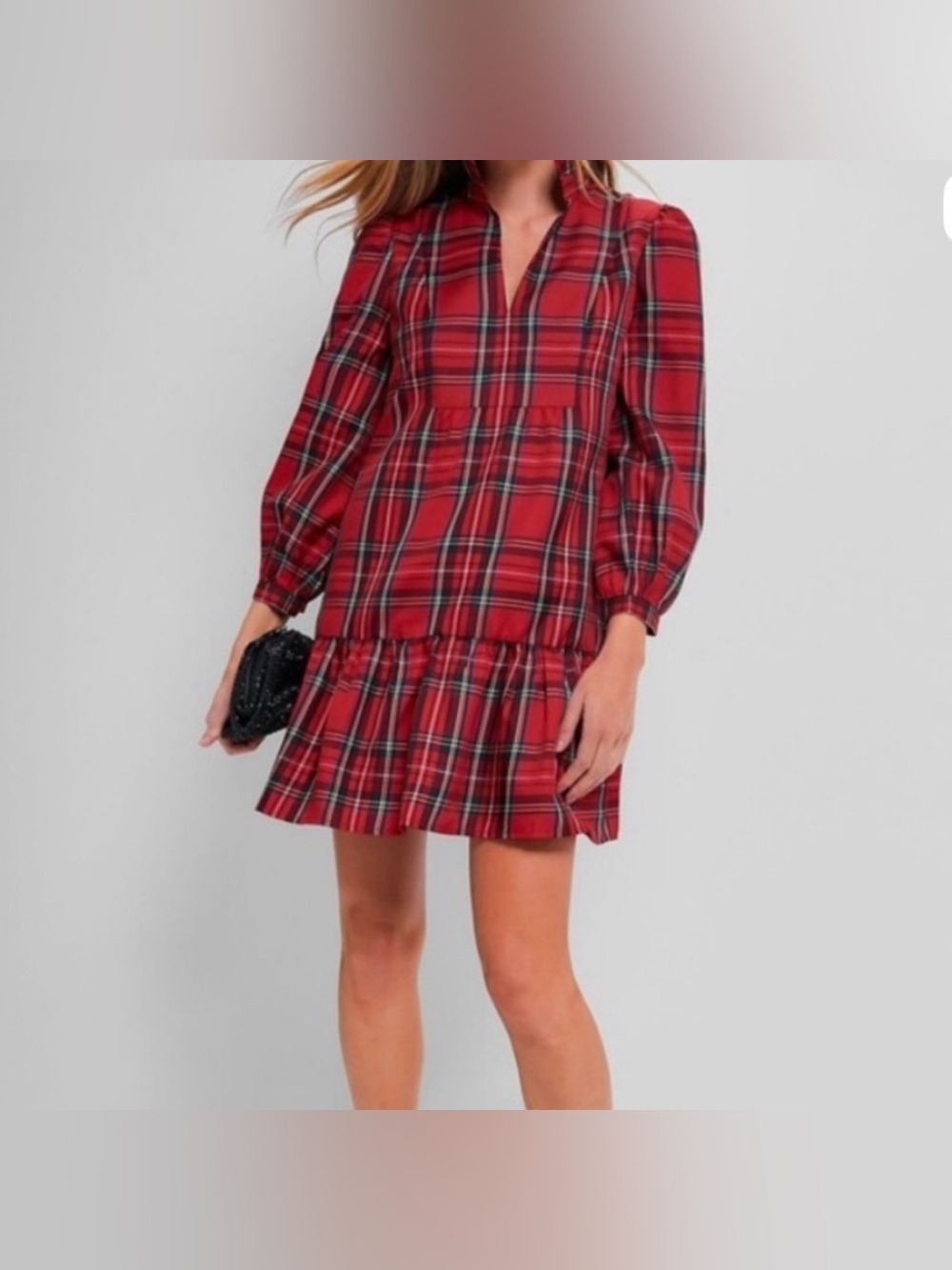 Tuckernuck Red Royal Tartan Plaid Mini Dress | Size S